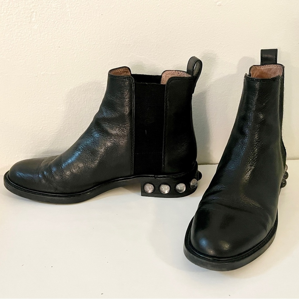 Louise et Cie Leather Boots w/ Shiny Dome Studs